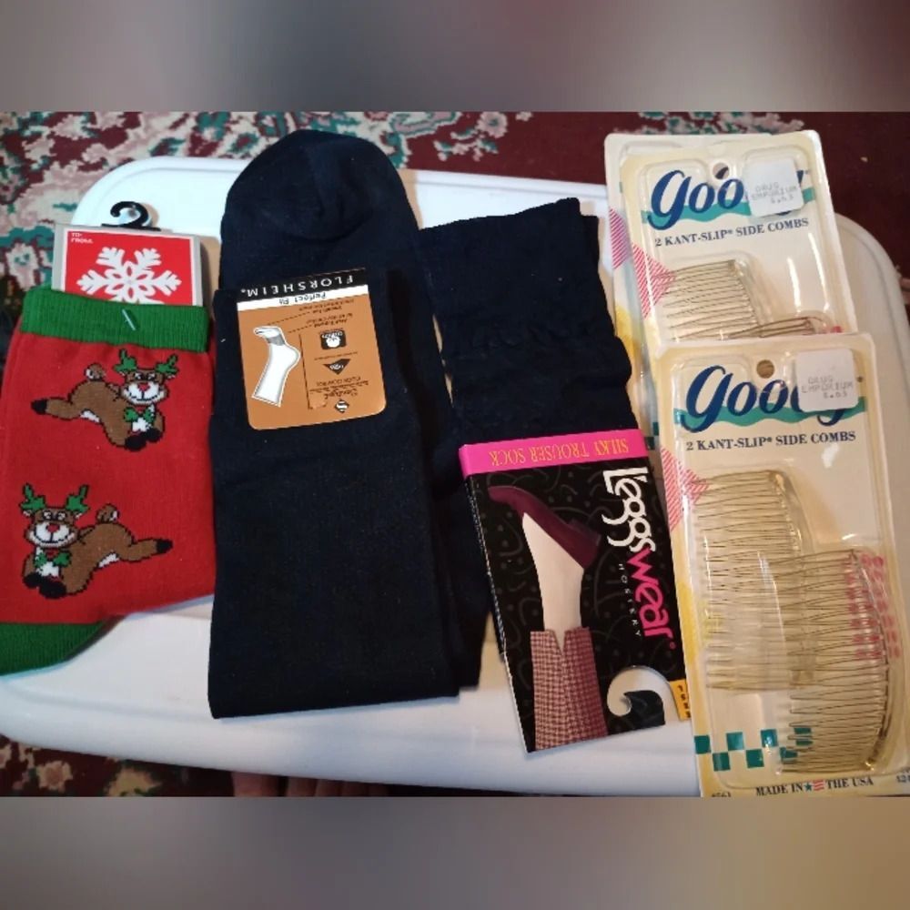 MIXED LOT socks, tights, combs all new